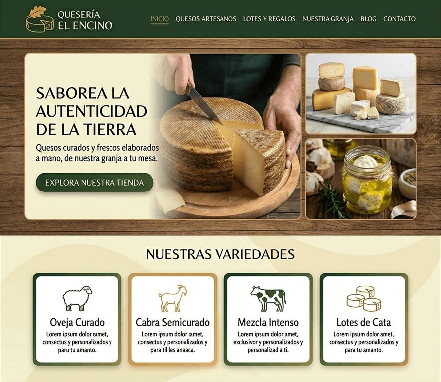 Ejemplo de Tienda online — La Quesería de Ainhoa